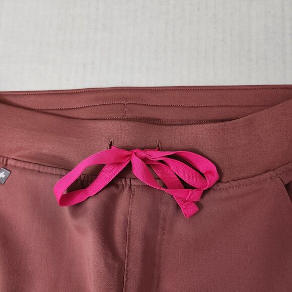 Figs Zamora Joggers Scrub Pants Womens Small Mauve Pink High-Waisted Nurse - Picture 4 of 10